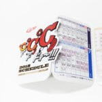 株式会社フジミクレ　広島東洋カープ2018スケジュールチラシ　広告枠デザイン